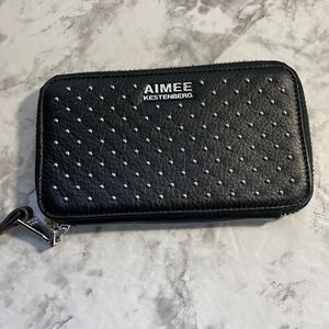 Aimee‎ Kestenberg Studded Black Wristlet Wallet